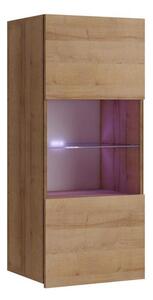 Wall cabinet με φωτισμό LED PAVO 117x45 cm καφέ