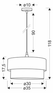 Κρεμαστό φωτιστικό οροφής SOLANTO 1xE27/60W/230V πράσινο/μαύρο