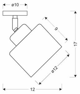 Φωτιστικό σποτ WAMA 1xE27/40W/230V μαύρο/ματ χρώμιο