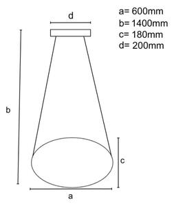 Brilagi - Led Dimmable κρεμαστό φωτιστικό οροφής COSMOWAVE LED/70W/230V 3000-6500K λευκό + RC