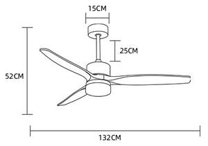 Immax NEO 07165-S-LED Ανεμιστήρας οροφής ELEGANTE LED/18W/230V Wi-Fi Tuya+RC