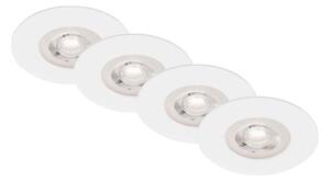 Brilo - ΣΕΤ 4x Κρεμαστό φωτιστικό οροφής μπάνιου LED LED/4,9W/230V IP44 λευκό