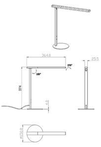 Fabas Luce 3550-30-101-LED Φωτιστικό ντιμαριζόμενο αφής IDEAL LED/10W/230V 3000-6000K μαύρο