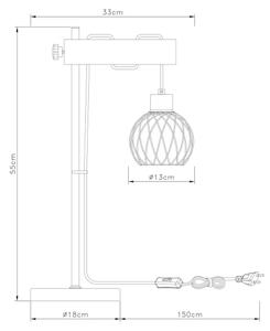 Globo 15534T - Eπιτραπέζια λάμπα PAULO 1xE27/15W/230V