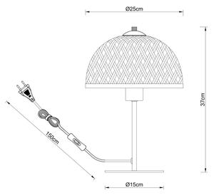 Globo 15767T - Eπιτραπέζια λάμπα COLLY 1xE27/15W/230V μπαμπού