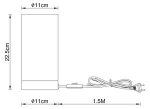 Globo 21002T - Eπιτραπέζια λάμπα OLLY 1xE14/25W/230V