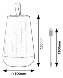 Rabalux 76019 - LED RGB Eπιτραπέζια λάμπα dimming FRANCO LED/2W/5V 3000K