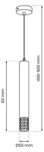 Πολύφωτο με συρματόσχοινο TUBI 1xGU10/8W/230V λευκό