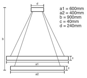 Led Dimmable κρεμαστό φωτιστικό οροφής LED/70W/230V 3000-6500K + τηλεχειριστήριο