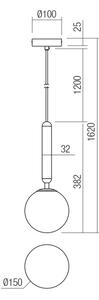 Redo 01-3130 - Κρεμαστό φωτιστικό οροφής HAIKU 1xE14/28W/230V ορείχαλκος