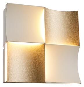 Απλίκα Τοίχου LED 3 CCT Aca Chessy CNW21GWCCT Sand White/Gold