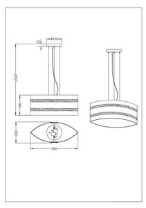 Trio -Κρεμαστό φωτιστικό οροφής NIKOSIA 2xE27/40W/230V χρυσό