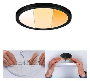 Paulmann Areo Panel dimtowarm στρογγυλό μαύρο Ø17.5cm