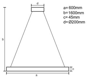 Led Dimmable κρεμαστό φωτιστικό οροφής LED/85W/230V 3000-6500K + τηλεχειριστήριο