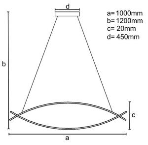 Led Dimmable κρεμαστό φωτιστικό οροφής LED/70W/230V 3000-6500K + τηλεχειριστήριο