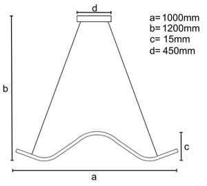 Led Dimmable κρεμαστό φωτιστικό οροφής LED/70W/230V 3000-6500K + τηλεχειριστήριο