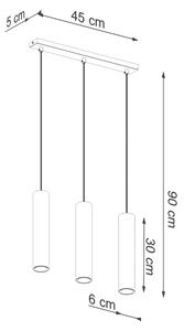 Sollux SL.1201 - Πολύφωτο με συρματόσχοινο LAGOS 3xGU10/10W/230V χρυσαφί