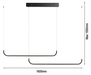 Immax NEO 07222L - Led Dimmable κρεμαστό φωτιστικό οροφής LITE PATTINI LED/56W/230V + RC