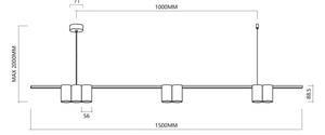 Πολύφωτο με συρματόσχοινο GENESIS 7xGU10/8W/230V μαύρο