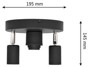Φωτιστικό σποτ CENTRO 3xE27/15W/230V μαύρο