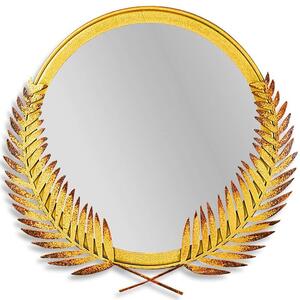 Καθρέπτης Τοίχου Palm Mirror S 930DYU1506 34x35cm Gold Wallity