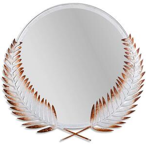 Καθρέπτης Τοίχου Palm Mirror L 930DYU1501 57x59cm Brown-White Wallity