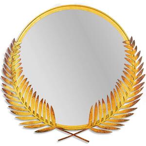 Καθρέπτης Τοίχου Palm Mirror L 930DYU1504 57x59cm Gold Wallity