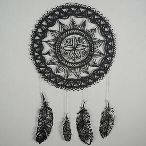 Διακοσμητικό Τοίχου Dreamcatcher 507ATP1109 49x49cm Black Wallity