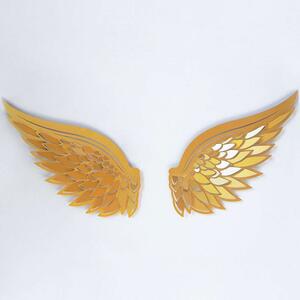 Διακοσμητικό Τοίχου Angel Wings (Σετ 2Τμχ) 507ATP1162 46x50cm Gold Wallity