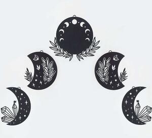 Διακοσμητικό Τοίχου Moon Phases 507ATP1181 37x184cm Black Wallity