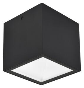 LUTEC Εξωτερικός φωτιστικό οροφής LED GEMINI, μαύρο, 9 x cm, IP65, Μαύρο, Αλουμίνιο, σύγχρονο