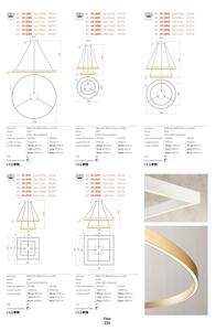 Redo 01-2817 - Επιτοίχιο φωτιστικό dimming LED FEBE LED/24W/230V χρυσαφί