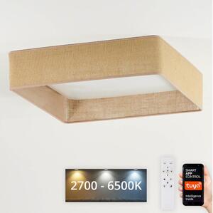 Brilagi-LED Φωτιστικό dimming VELVET SQUARE LED/36W/230V Wi-Fi Tuya+RC καφέ