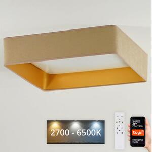 Brilagi-LED Φωτιστικό dimming VELVET SQUARE LED/36W/230V Wi-Fi Tuya+RC μπεζ