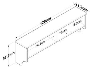 Wall hanger RANI 120x37,2 cm λευκό/μπεζ