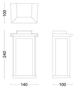 Philips - Επιτοίχιο φωτιστικό εξωτερικού χώρου MIRTH 1xE27/25W/230V IP44