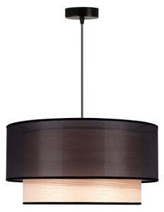 Duolla - Κρεμαστό φωτιστικό οροφής WOOD BOHO 1xE27/15W/230V διάμετρος 45 cm μαύρο/μπεζ