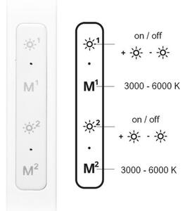 Ecolite LU19WT-BI- Επιτραπέζια λάμπα dimming LED SPACE LED/8W + LED/11W/230V λευκό