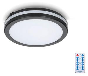 Φωτιστικό οροφής μπάνιου LED με αισθητήρα LED/12W/230V διάμετρος 20 cm μαύρο + RC