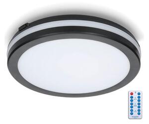 Φωτιστικό οροφής μπάνιου LED με αισθητήρα LED/18W/230V διάμετρος 30 cm μαύρο + RC