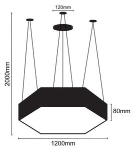 Κρεμαστό φωτιστικό οροφής LED LED/120W/230V 4000K διάμετρος 120 cm