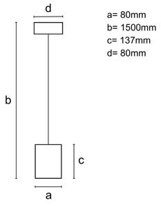 Κρεμαστό φωτιστικό οροφής 1xGU10/10W/230V τέφρα/μασίφ ξύλο καφέ