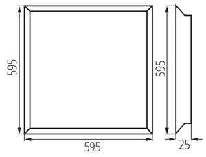 Kanlux 37176 - Χωνευτό πάνελ οροφής LED BLINGO LED/38W/230V 60x60 cm