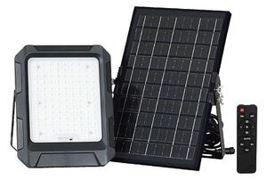 LED Solar προβολέας LED/10W/3,7V IP65 4000K μαύρο + RC