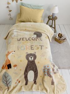Κουβέρτα Βελουτέ Μονή 160x220 - Secret Forest Nima Kids