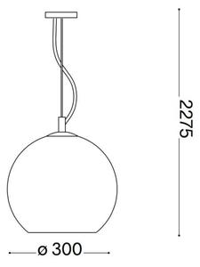 Ideal Lux - Κρεμαστό φωτιστικό οροφής NEMO 1xE27/42W/230V χαλκός