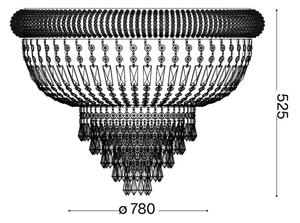 Ideal Lux - Πλαφονιέρα οροφής κρυστάλλινη DUBAI 24xE14/28W/230V