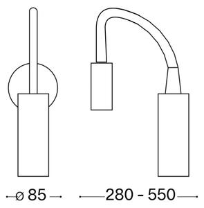 Ideal Lux - Απλίκα Σποτ τοίχου LED εύκαμπτο FOCUS LED/3,5W/230V λευκό