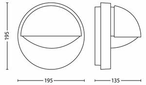 Philips 16245/87/16 - Φως τοίχου εξωτερικού χώρου MYGARDEN JUNE 1xE27/12W/230V IP44