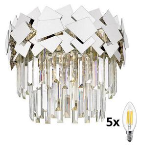 Brilagi - LED Κρυστάλλινο φωτιστικό οροφής MIRAGE 5xE14/40W/230V